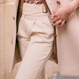 Sezane Francky Trousers in Ecru